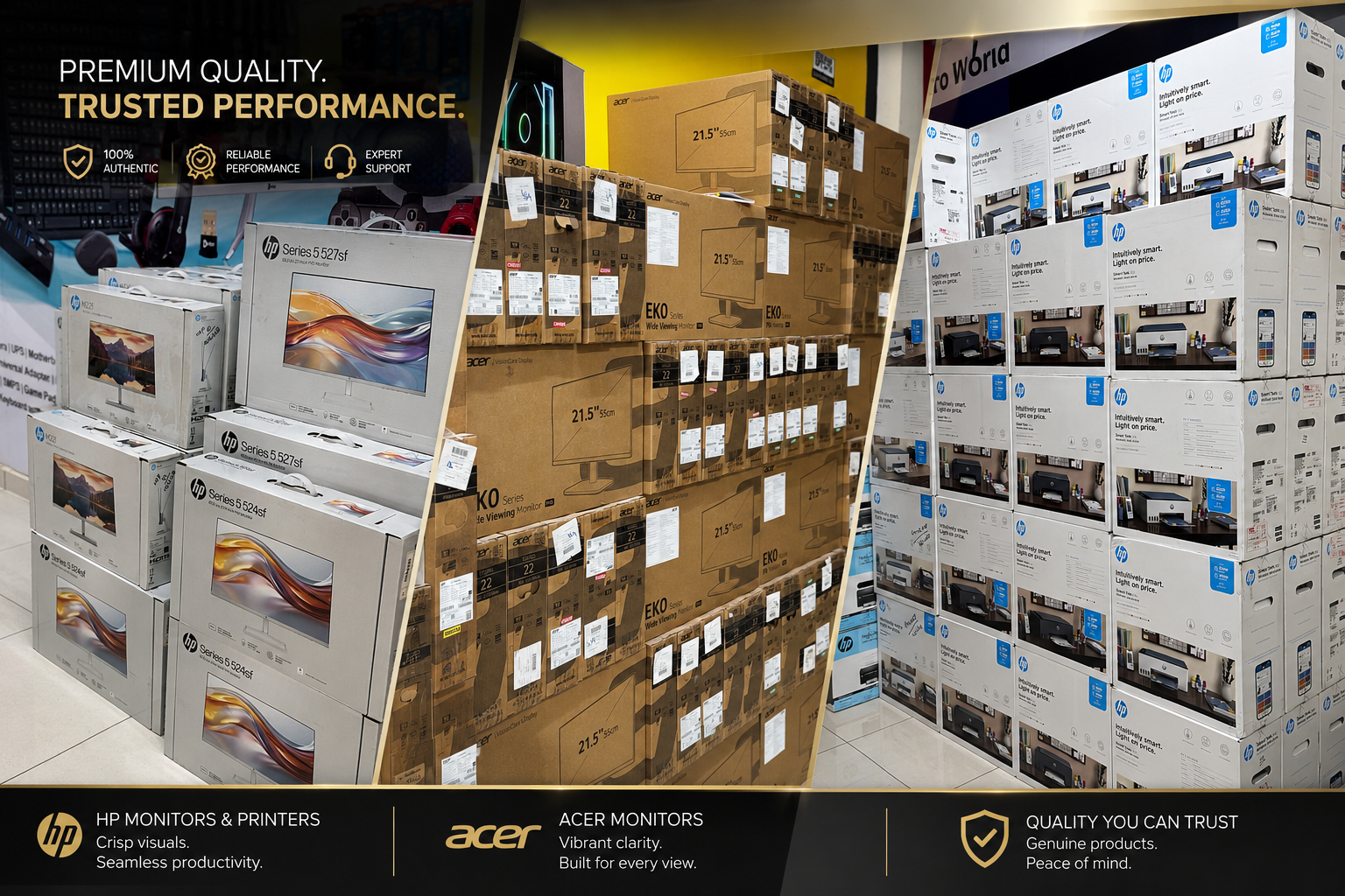 Premium Monitors & Printers – Designed for Performance Icon